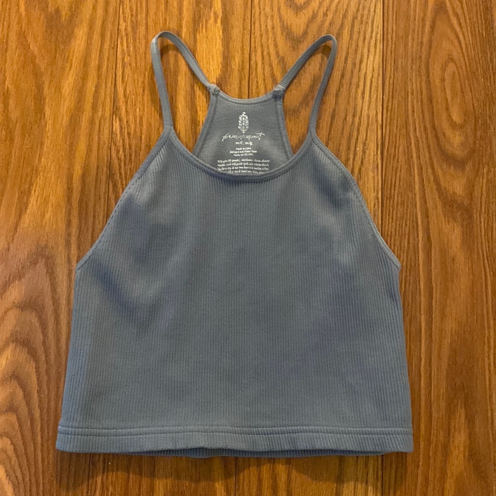 FP Movement By Free People Crop Top slate blue/grey